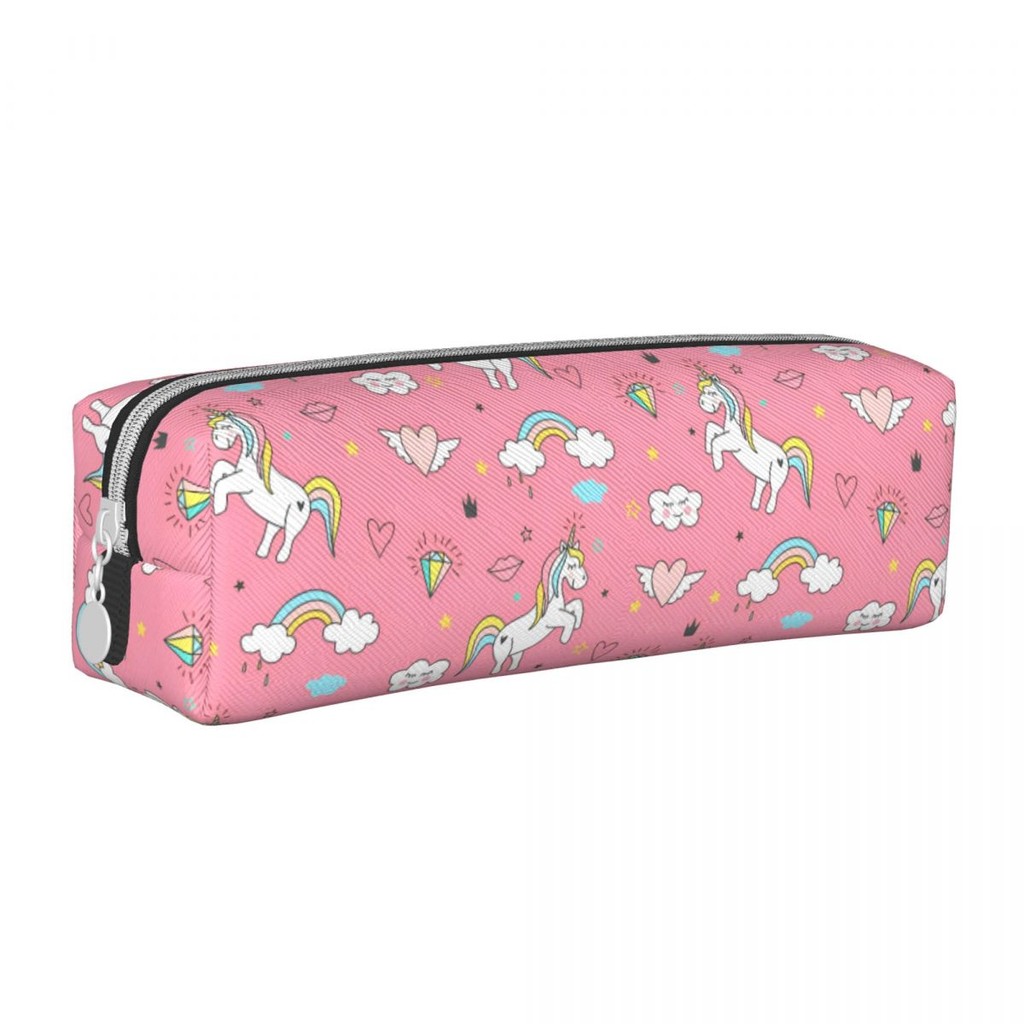 

Unicorn Rainbow Pencil Cases Cartoon Cute Pencilcases Pen Holder for Student Large Storage Bag School Supplies Gifts Stationery