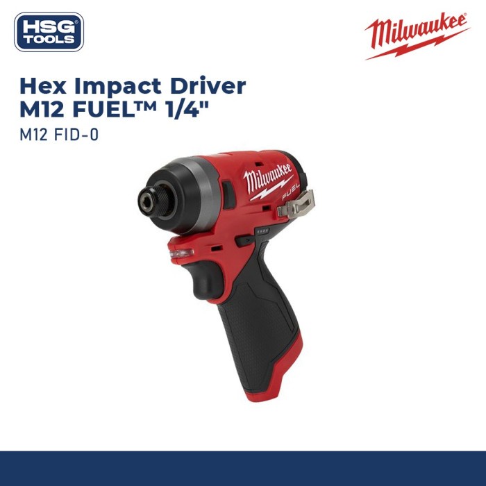MILWAUKEE M12 FID-0 CORDLESS 1/4" HEX IMPACT DRIVER