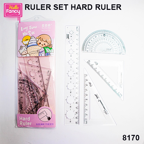 

Penggaris Segitiga Busur dan Lurus 20 cm Anak / Premium Ruler 8170