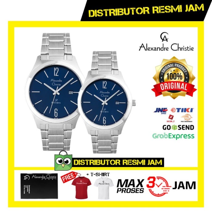 JAM ALEXANDRE CHRISTIE 1009LD 1009MD ac1009 GARANSI RESMI 12 BULAN