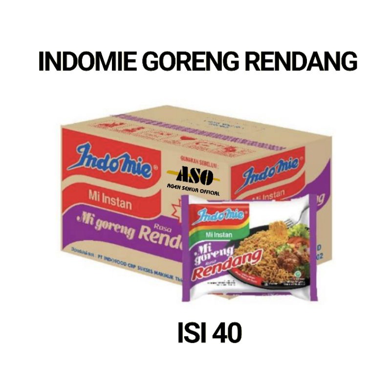 

Sale !! 1 Dus isi 40 Pcs - Indomie Goreng RENDANG PROMO !!! ( GOJEK GRAB )
