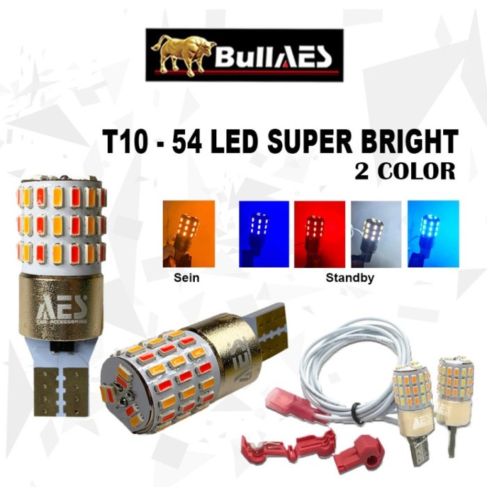 LAMPU LED SEIN 2 MODE T10 AES SUPER TERANG ORIGINAL