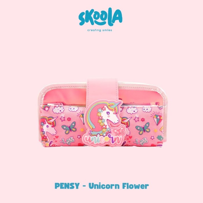 

Termurah [ Best Seller ] Skoola Tempat Pensil Lipat 3 Pencil Case Anak Perempuan Lucu - Pensy - UNICORN FLOWER