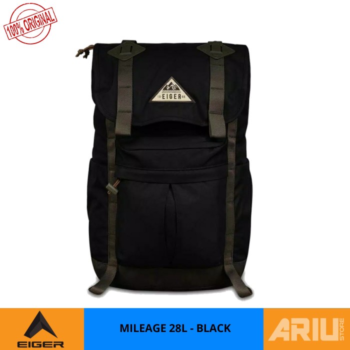 TAS RANSEL EIGER 1989 MILEAGE 28L ORIGINAL BACKPACK - BLACK