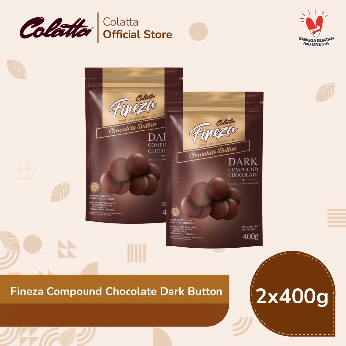 

Termurah [ Best Seller ] Bundling Colatta fineza Compound Chocolate Dark Button - Isi 2