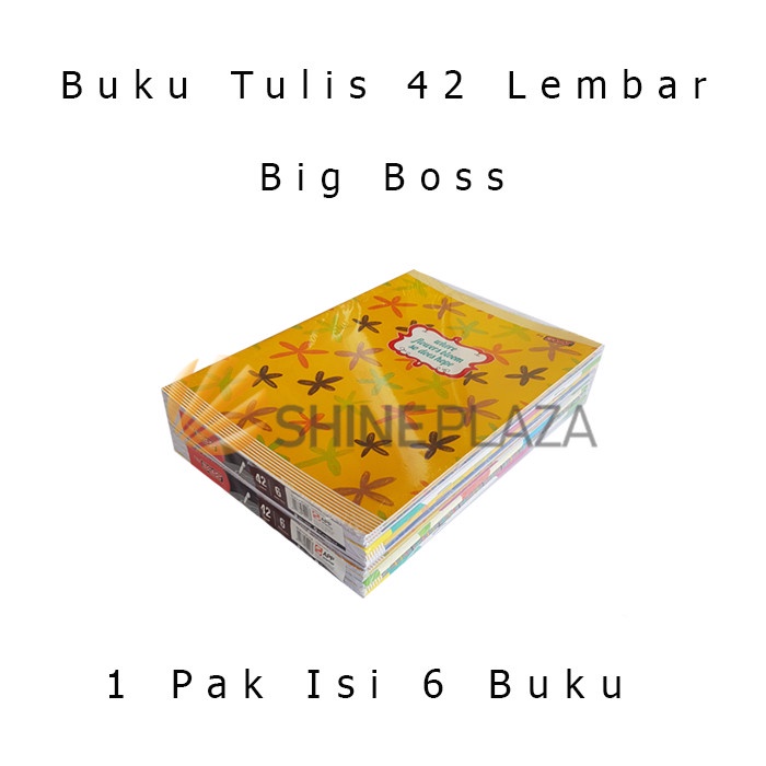 PACK Buku Tulis Big Boss 42 Lembar 1 Pak Isi 6 Buku BigBoss