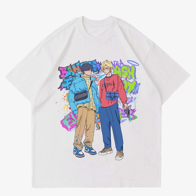 KAOS ANIME X GRAFFITI ART | T-SHIRT BAJU ANIME ARTWORK | BAJU ANIME | BAJU GRAFFITI TEE 30S