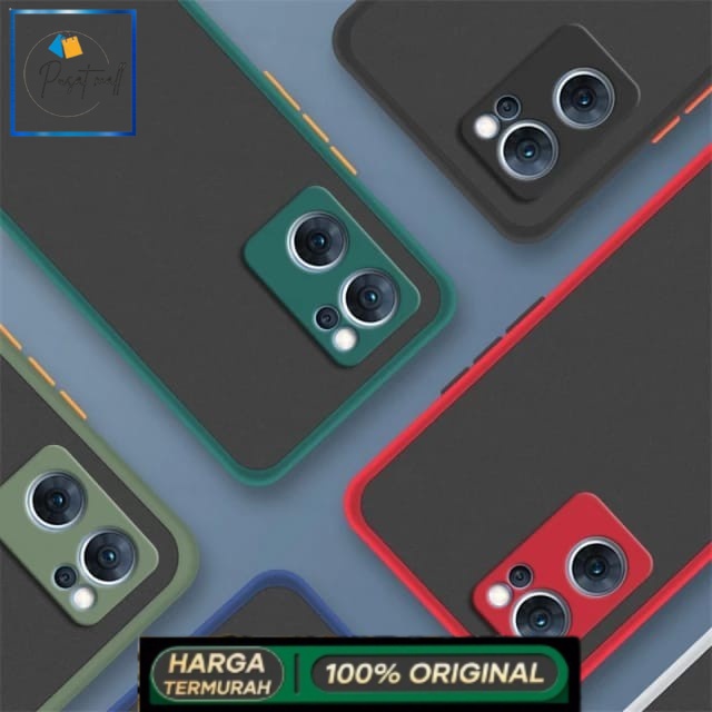 OPPO A76 SOFT CASE MATTE COLORED FROSTED - Biru