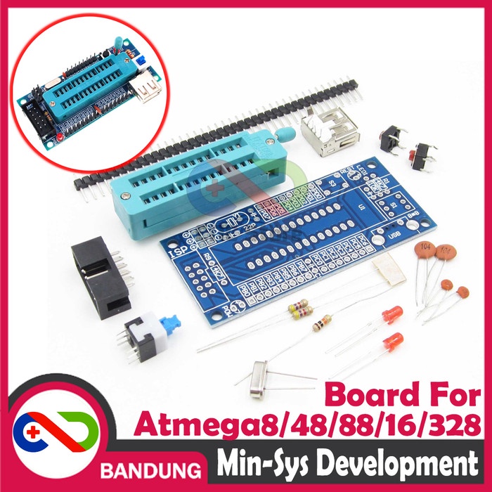AVR ISP MINIMUM SYSTEM DEVELOPMENT BOARD FOR ATMEGA8 ATMEGA48 ATMEGA88 ATMEGA328