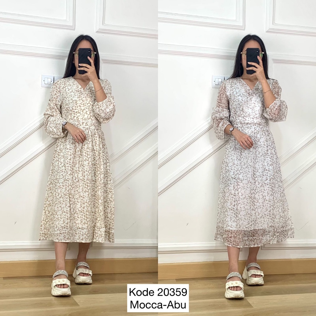 Dres Kimono I Dres Bunga Bunga I Dress Bunga Korea I Dres Motif Bunga