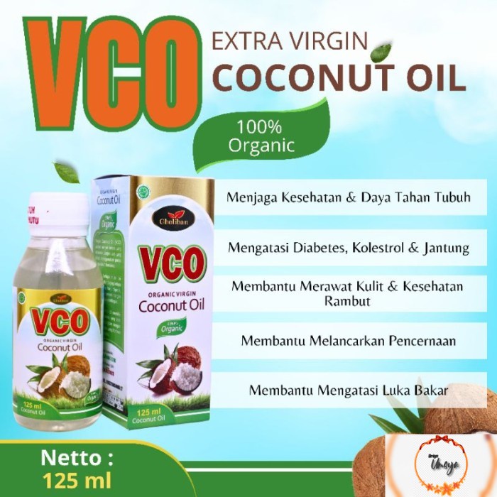 

VCO Virgin Coconut Oil Minyak Kelapa Organik Gholiban 125 ml