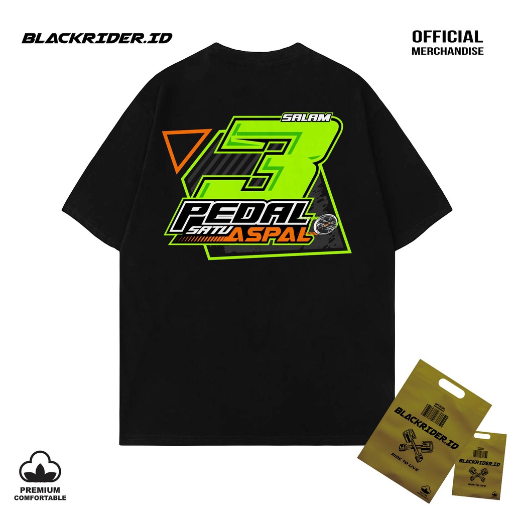 Kaos PEDAL SATU ASPAL Kaos Motor Honda CB GL MP Tiger Dekengan Pusat Katun Premium