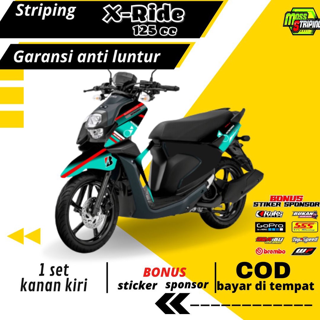 Striping Stiker Lis decal Motor yamaha  X ride 125 / Xride 125 cc 2017 2018 2019 2020 semi fullbody