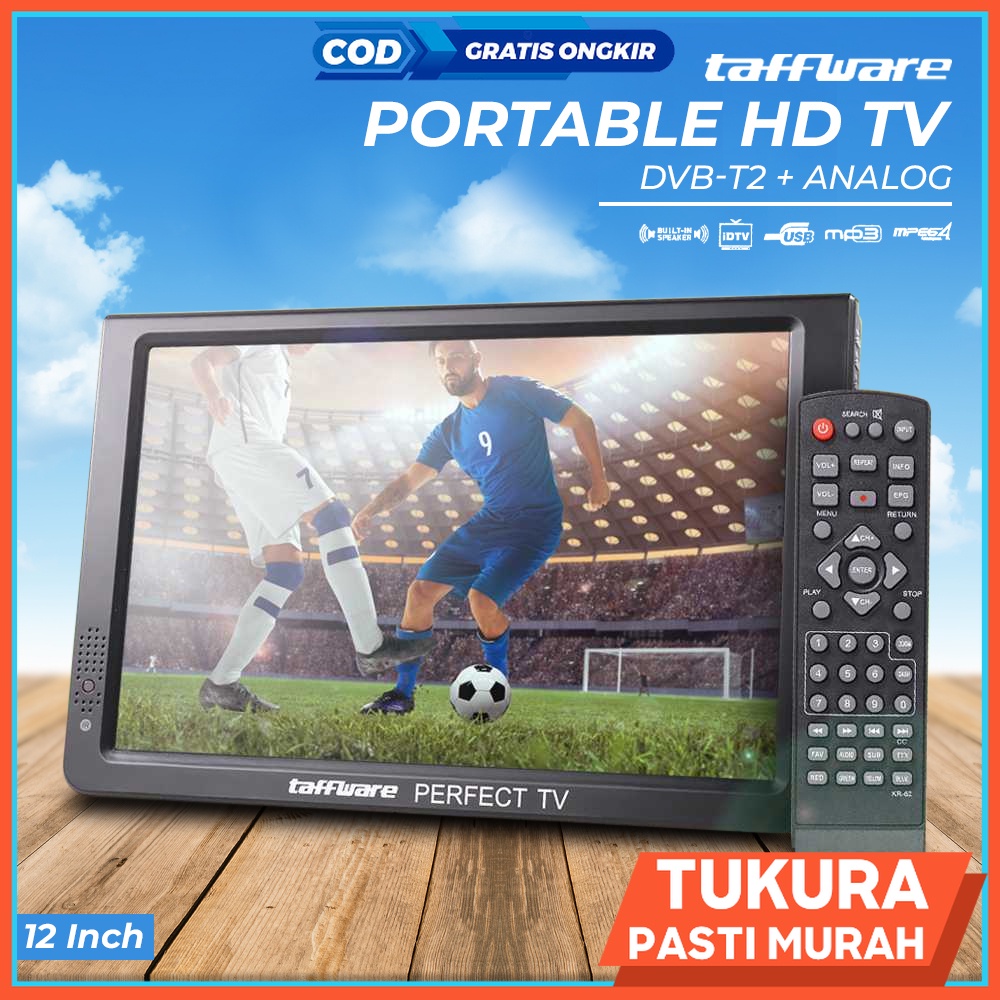 Portable Monitor TV LED Color 12 Inch DVB-T2 + Analog