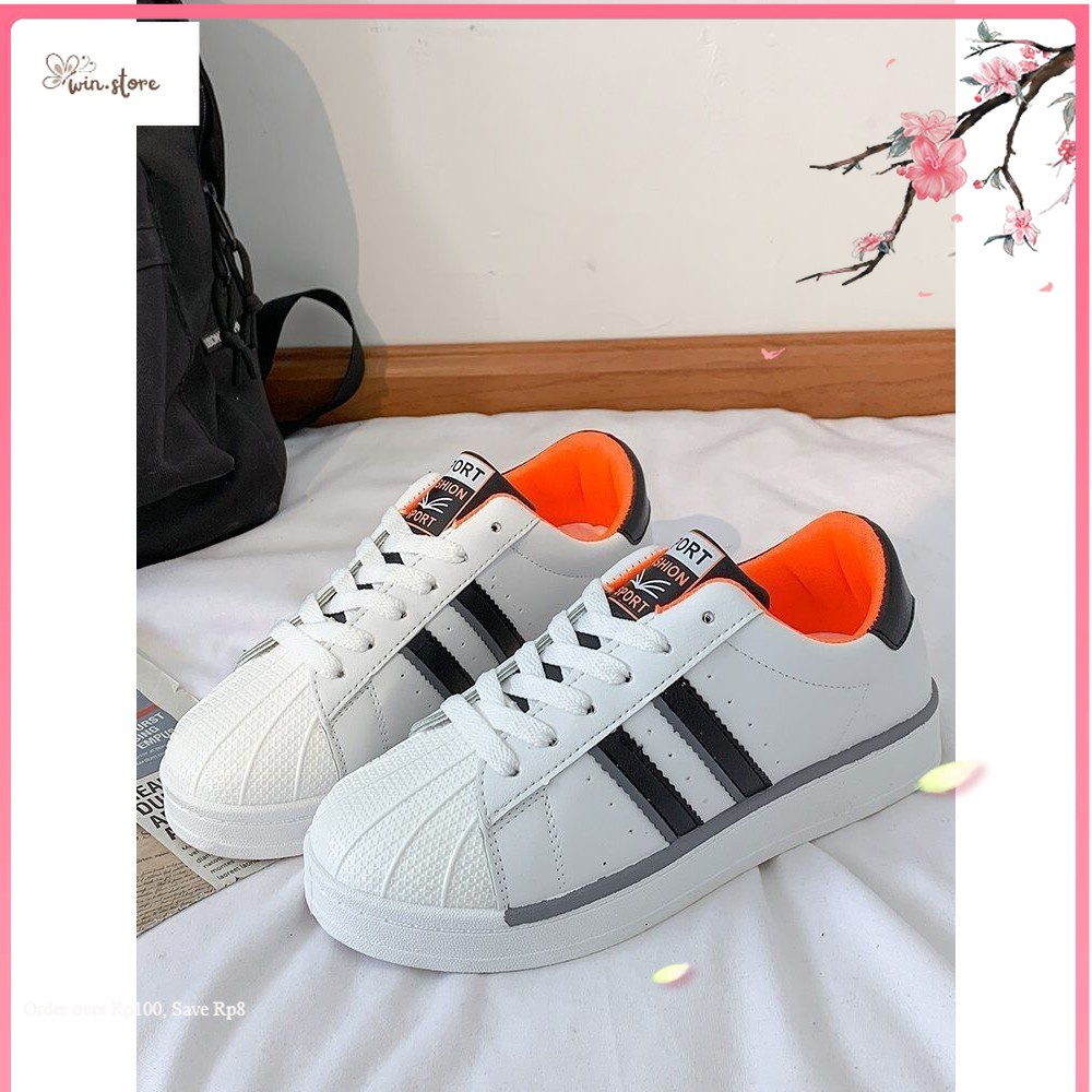 Sneakers terbaru / 1092 Sepatu Putih Wanita Murah Sneakers Kets Import Cewek Korea