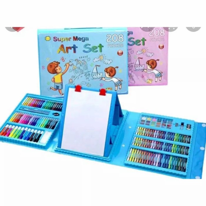 

crayon set mewarnai melukis pensil warna isi 150 dan 208 pcs - pink 150