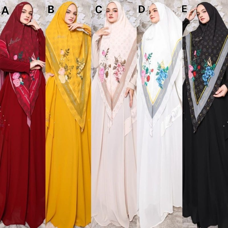 TZ KALEENA SERIES BY AZZAHRA Syari Branded Gamis Syari Ceruty Printung Premium READY TOKO ZAHRA COLL