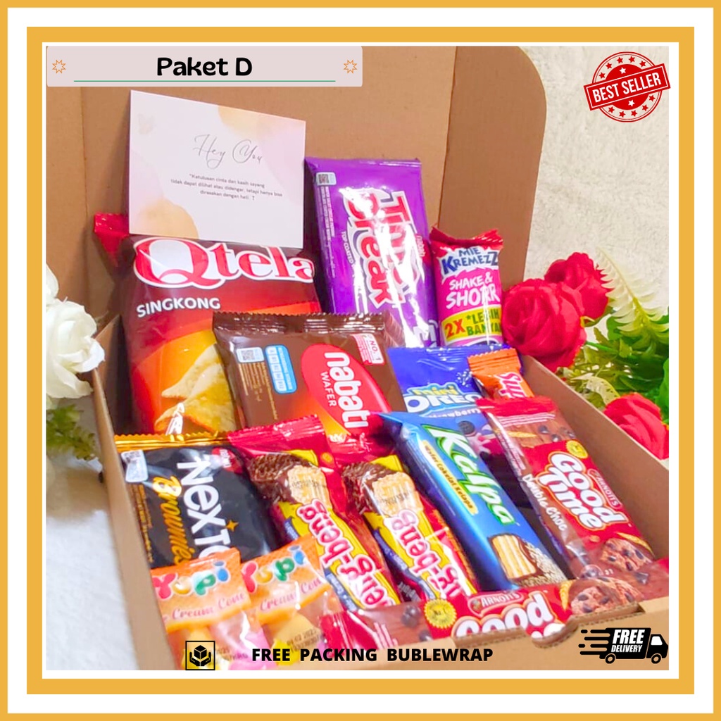 

hadiah pacar kado ulang tahun snack box hampers wisuda gift box simpel free ucapan bisa cod