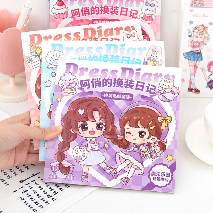 

Buku Sticker DIY Fashion Princess Diary Mainan Anak Dress Up Stickers