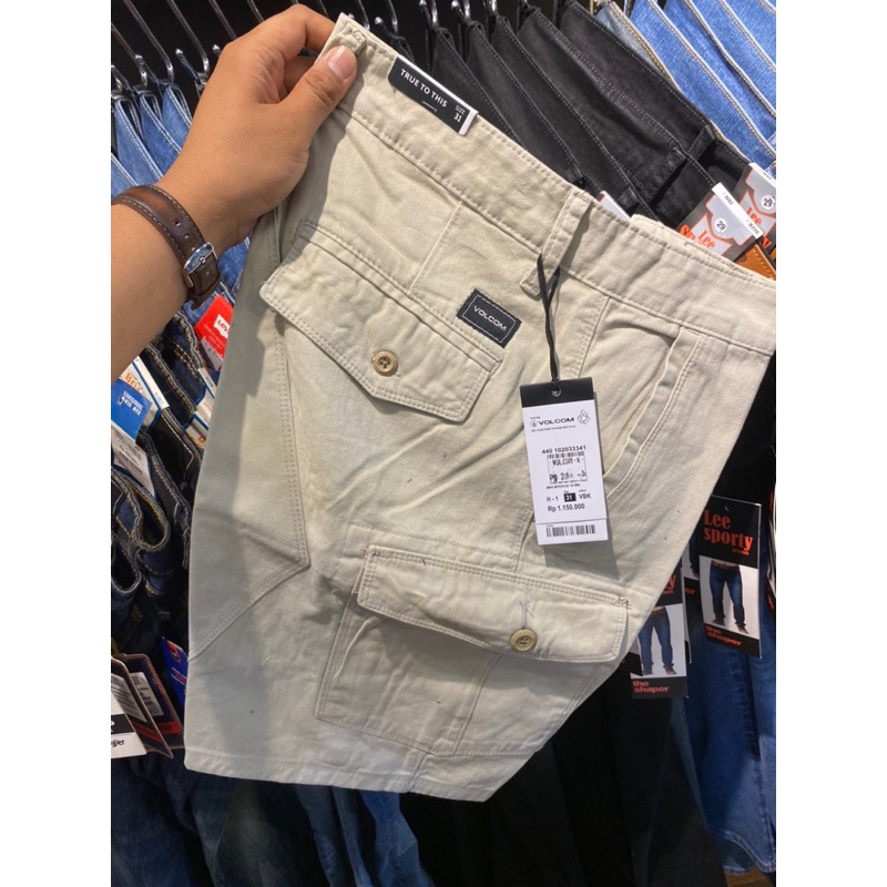 Celana pendek kargo pria branded