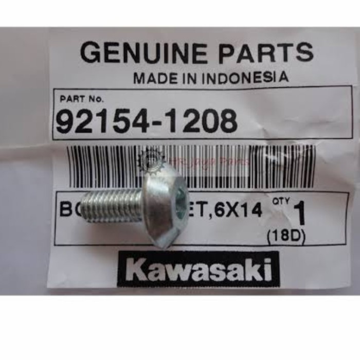 baut body fering besar ninja RR new ninja 250 fi ninja 250 karbu 6x14