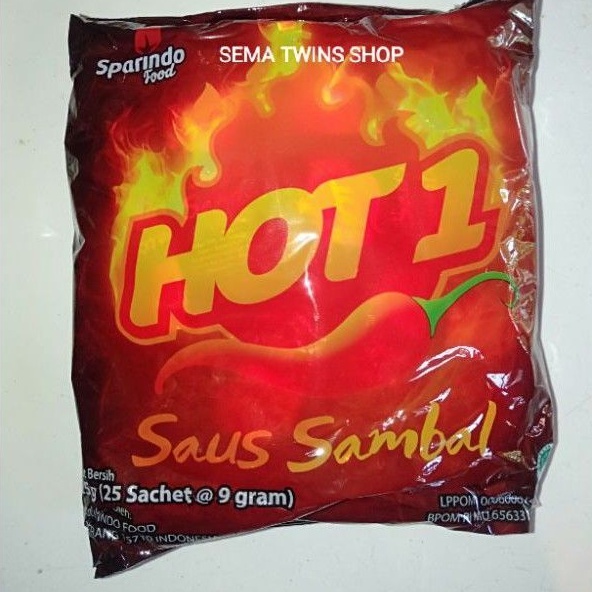 

SAOS Hot 1 Saus Sambal ( 25 Sachet @9 gram )