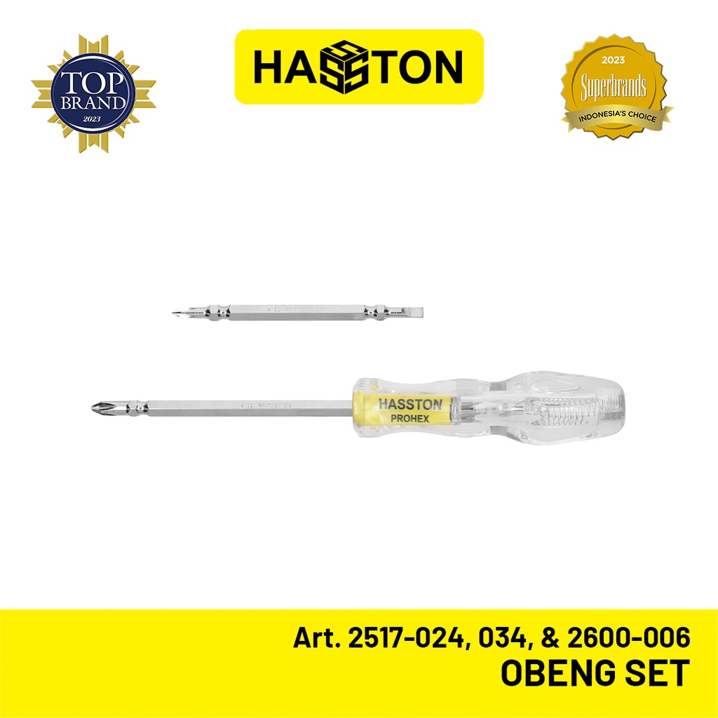 Hasston Obeng Set / Obeng Plus Minus Tespen Set / Obeng Kembang Set