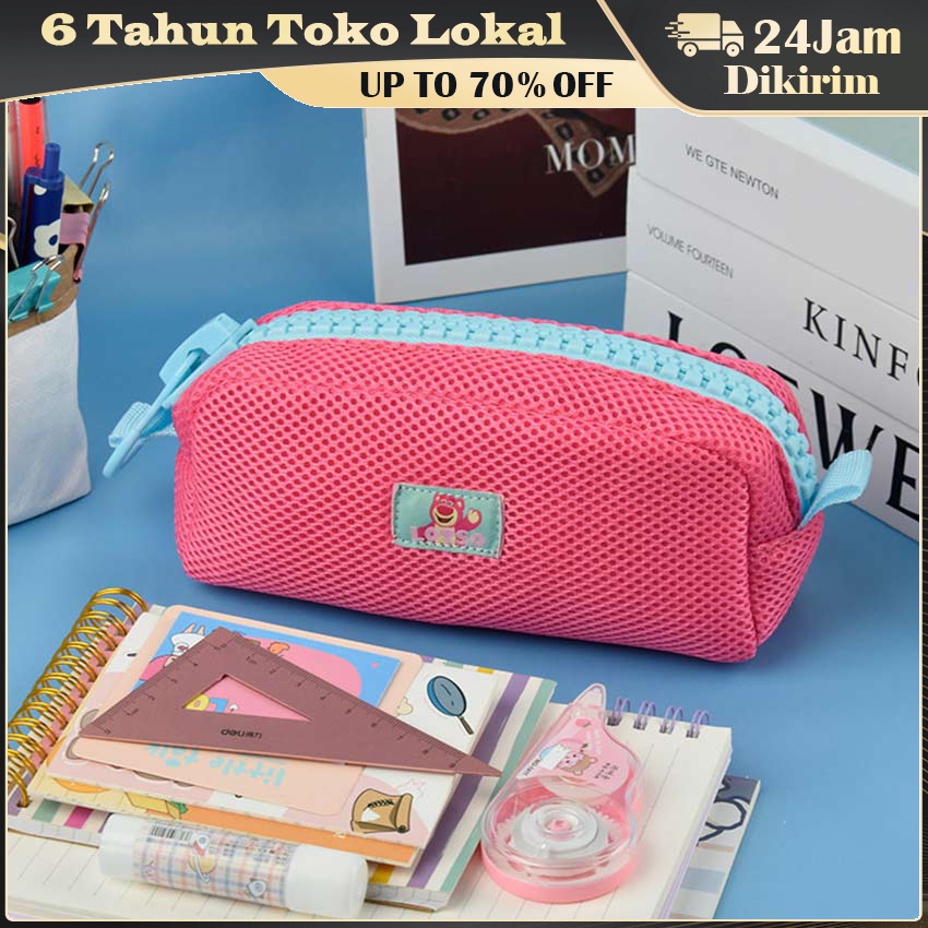 

Tempat Pensil Siswa Berkapasitas Besar / Tempat Pensil Dan Alat Tulis Bermotif Beruang Stroberi Bermata Tiga Yang Lucu Dan Berwarna-Warni