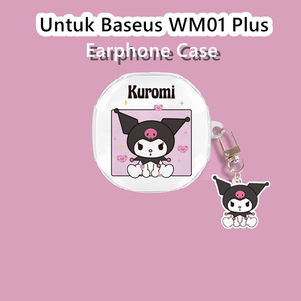Yoshida Untuk Baseus Encok WM01 Plus Case Gadis cantik transparan yang menyenangkan Soft Silicone Ea