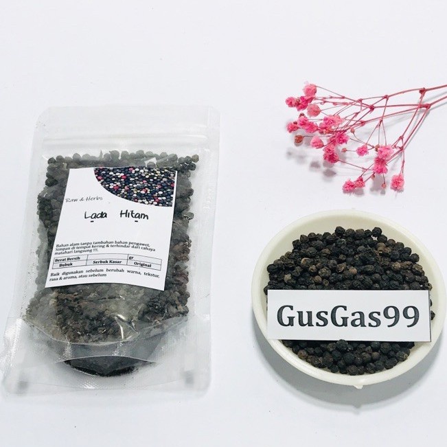 

(50gr) Lada Hitam Merica Hitam Piper Nigrum Black Pepper MURNI Kering Herbal Tradisional JSR