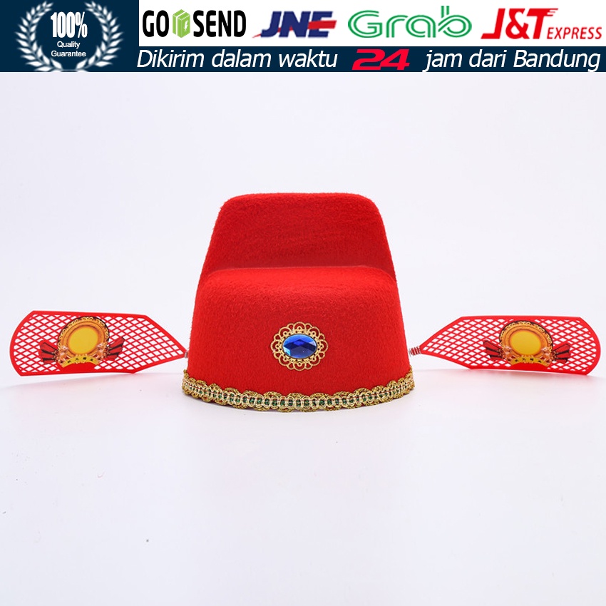 Topi China Champion Judge Bao / Hakim Bao Haloween Imlek Topi / Adat China Tradisional