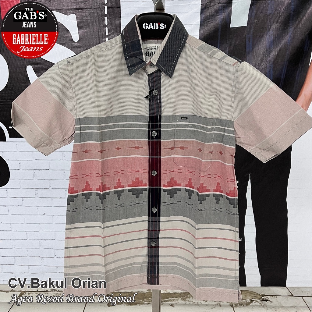 Kemeja Pria Gab's Gabrielle GBL Original Size S Reguler - REG-GA02354FS-S Indo Fashions