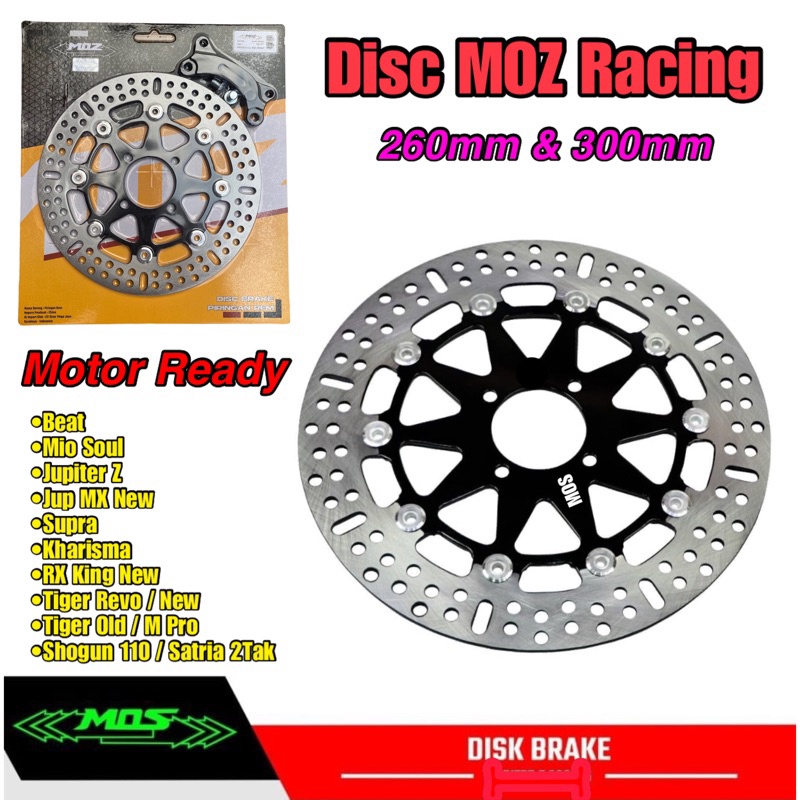 Piringan Cakram SPORT DAY MOS MOZ 06 260mm 300mm Besar Bulat Besi Black Floting Kancing Stanless mod