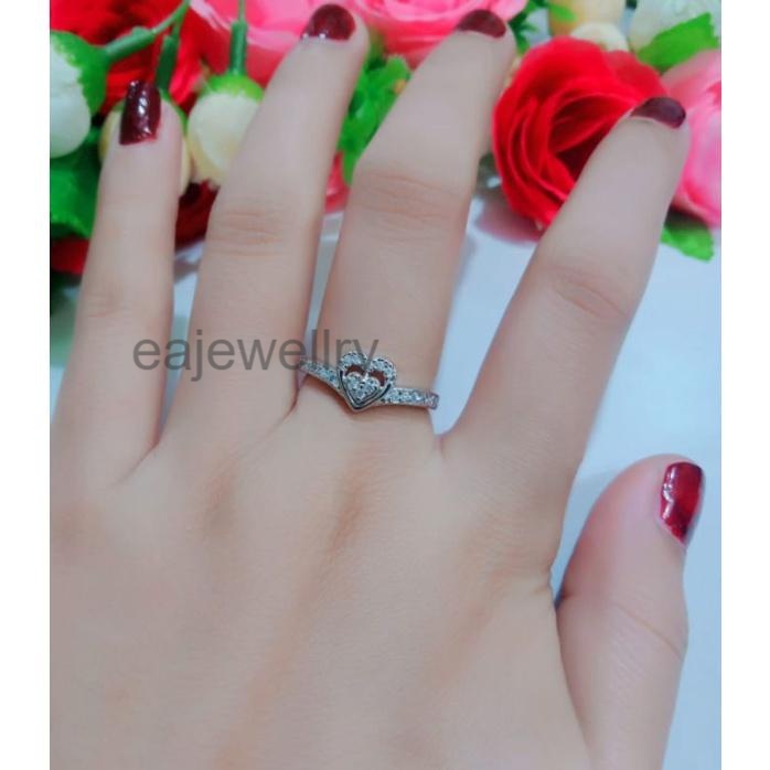 Cincin emas silver wanita dewasa asli 24 karat mewah terbaru perhiasan titanium