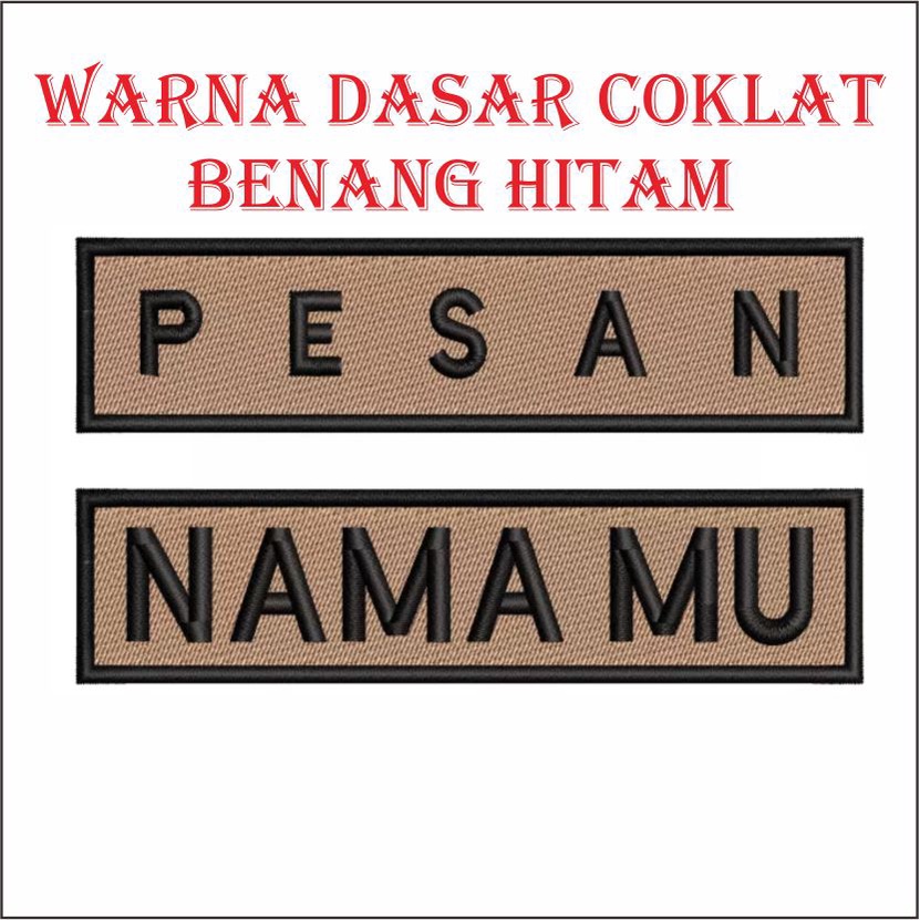 Bordir Bordir Nama Seragam Bordir Nama Custom