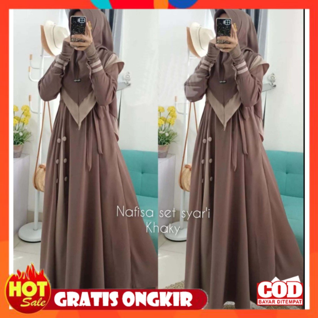 KAIN ADEM HALUS TEBAL / bahan itycrape ori/baju gamis set hijab syari/gamis 2022 terbaru modern/gami