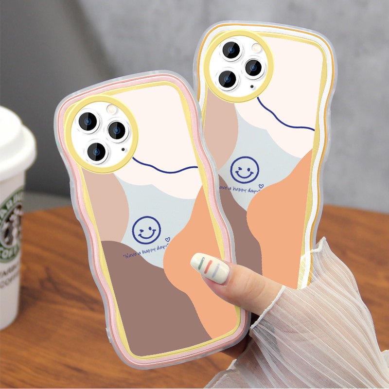 Case For iPhone 11 Pro 11 11 Pro Max 12 12 Pro 12 Pro Max 12 mini Skema warna Morandi Wajah tersenyu