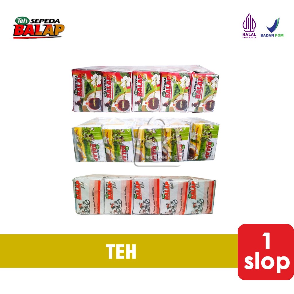 

Teh Sepeda Balap / Teh Melati / Prima / Ekonomis isi 10 pcs (1 Slop)