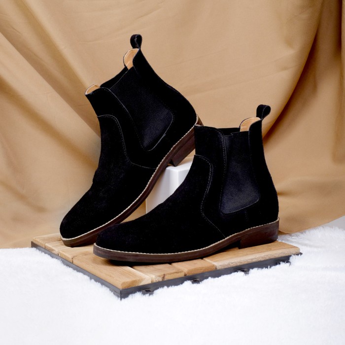 best -Sepatu Boots Pria Chelsea Boots Hitam - Brygancraftmanship - 40