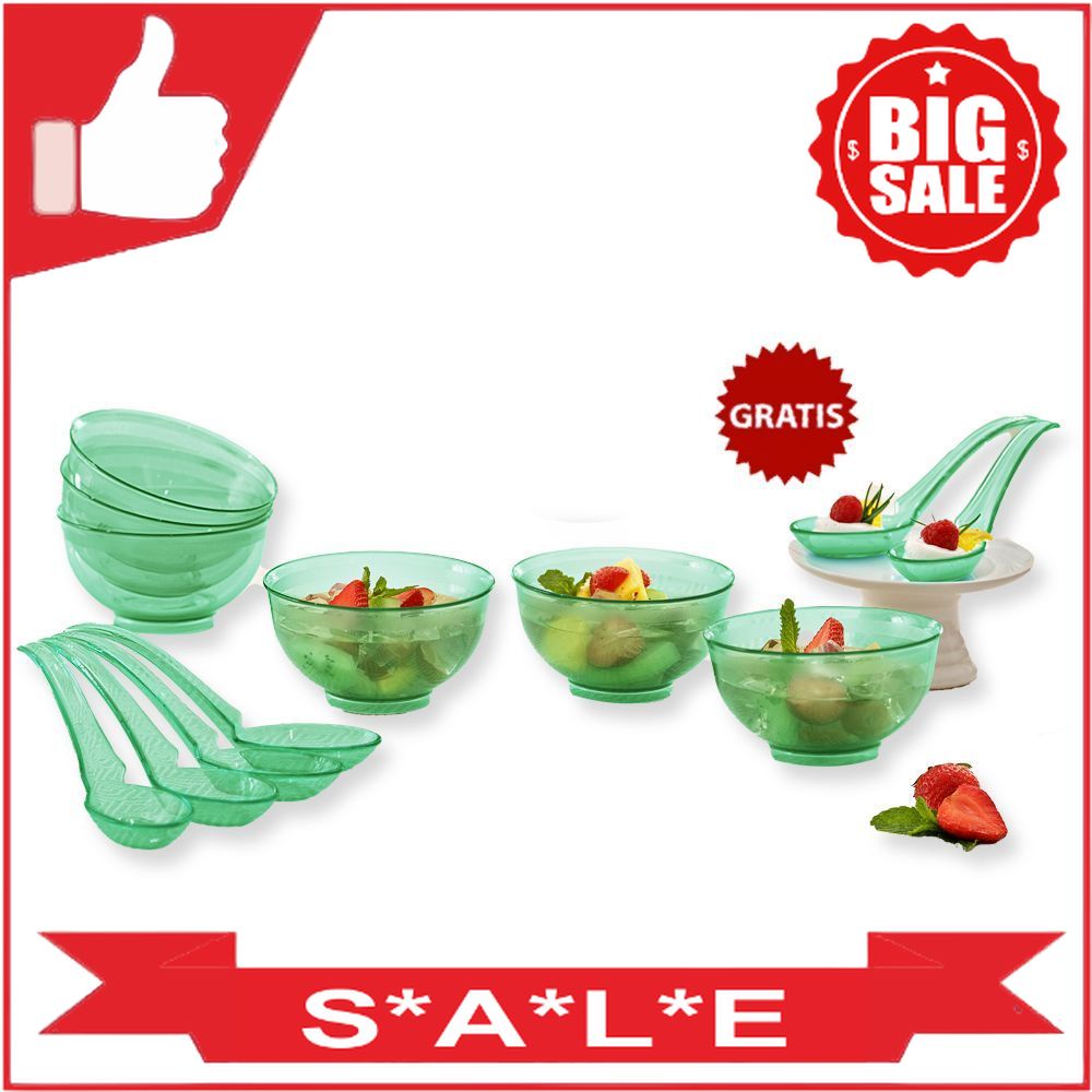 Tupperware Lotus Personal Bowl Set 6pcs free spoon Tupperware Original