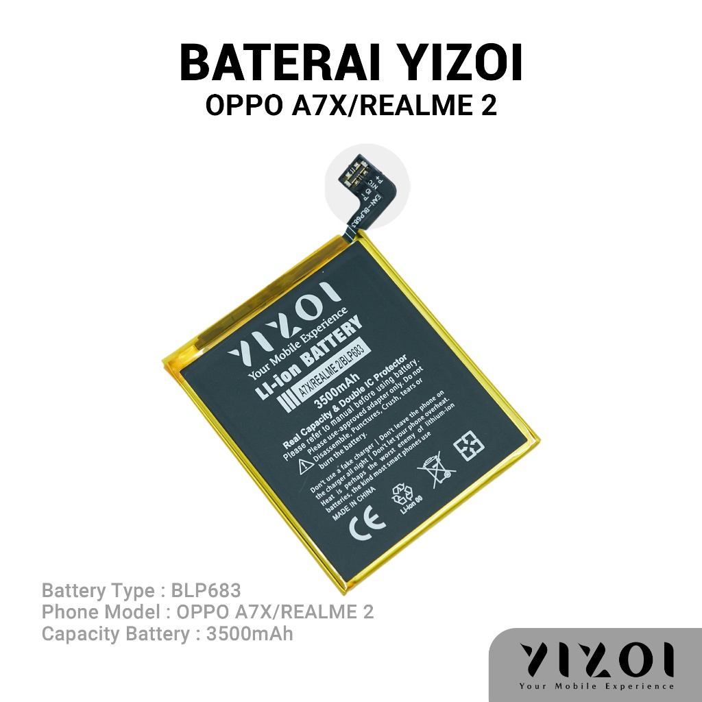 NEW YIZOI Baterai OPPO BLP683 / REALME 2 PRO / REALME U1 / R17 / A7X BATRE BATERAI BATRAI