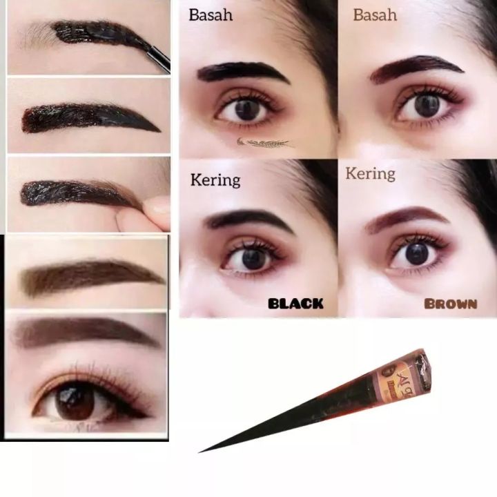 {BARNIK} Henna Alis Tahan Lama Seperti Sulam Alis | Henna Alis Halal Natural - Cokelat
