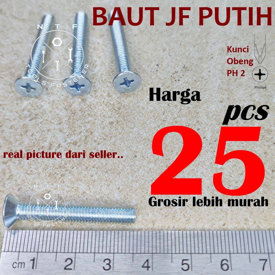 M5x35 BAUT JF FLAT HEAD VERSENG M5 / BAUT OBENG PLUS Machine Screw M5
