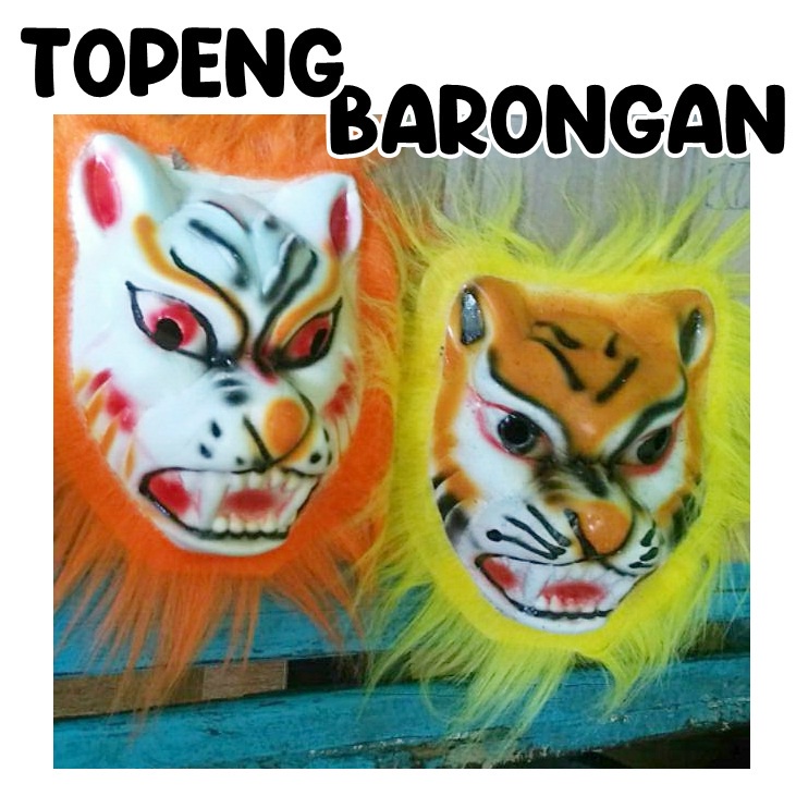 Topeng Barongan Macan Harimau - Barong Singa - Alat Kesenian Anak