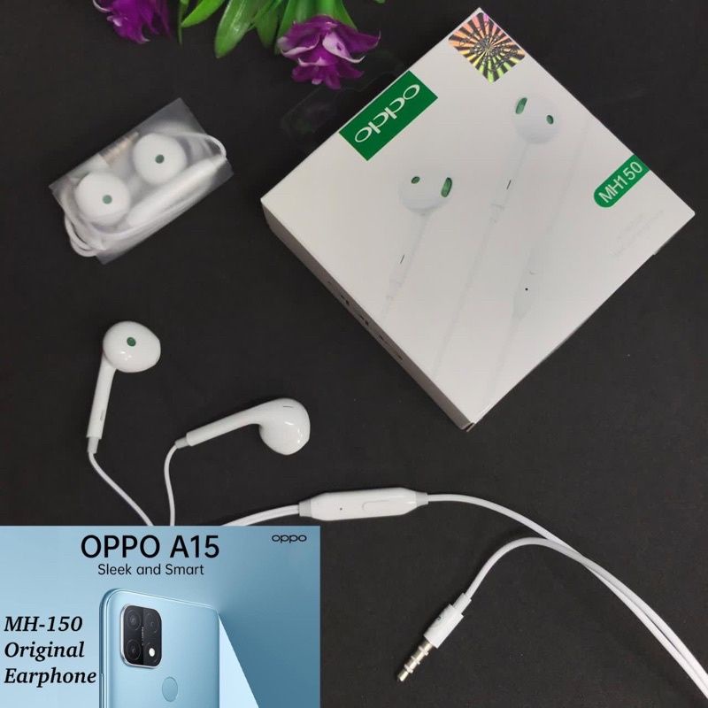 Headset Oppo Reno MH150 Extrabass Hansfree Handset HF Oppo MH 150 Earphone Oppo Extrabass Mic