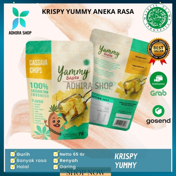 

Krispy Yammy Babeh Keripik Singkong Cassava Chips - Rasa Original 65g