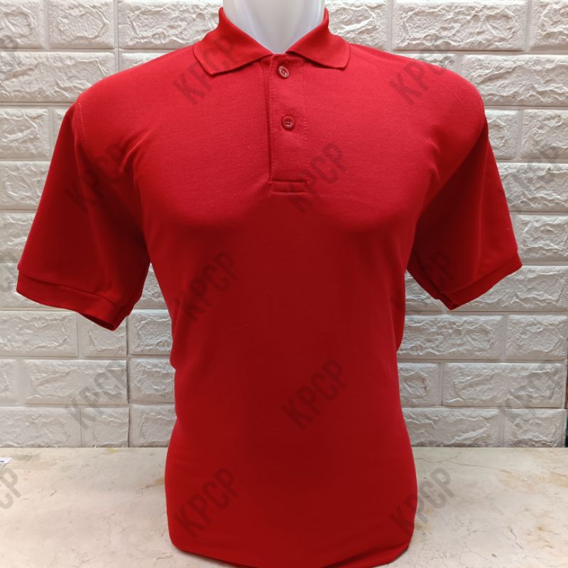 Kaos polo shirt polos Merah Maroon | kaos kerah pria kaos seragam polos dewasa t shirt size M L XL X