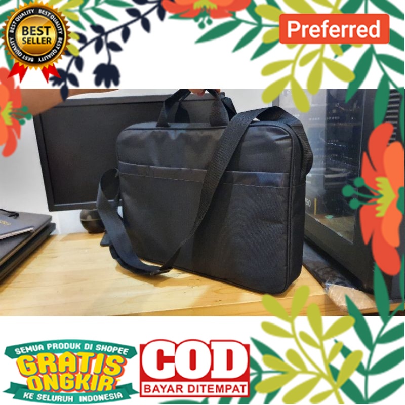 Tas Laptop Selempang Premium, selendang kanvas untuk Notebook Asus Acer Lenovo hp dell Thinkpad Tosh