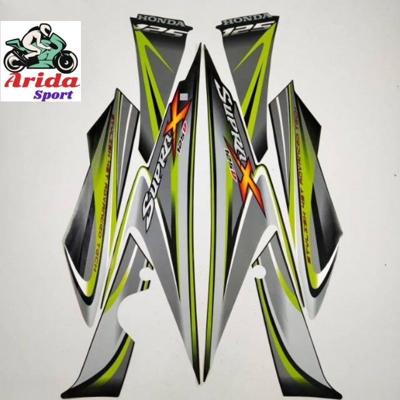 striping supra 125 d stiker honda supra x 125 d 2010 hitam hijau lis body supra 125d