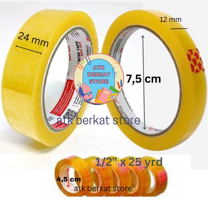 

[1 pcs] Isolasi bening Selotip Stationery tape